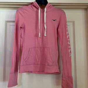Hollister - Sweatshirt - Hoodie - Pink - Long Sleeve - Vintage - Pocket - Sz S